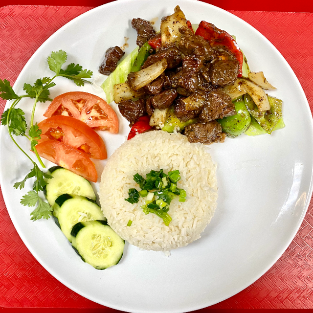 [C2] Shaking Beef Rice Plate [ COM BO LUC LAC ].